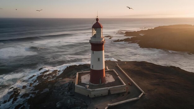 Photo le phare de punta nariga en galice, en espagne