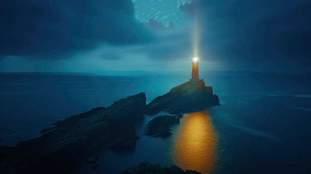 Un phare qui traverse la nuit