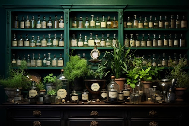 Pharmacie avec médicaments