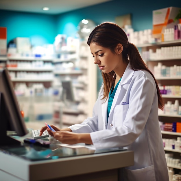 Pharmaciste professionnelle féminine