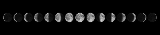 Les phases de la lune. Cycle lunaire de la lune.