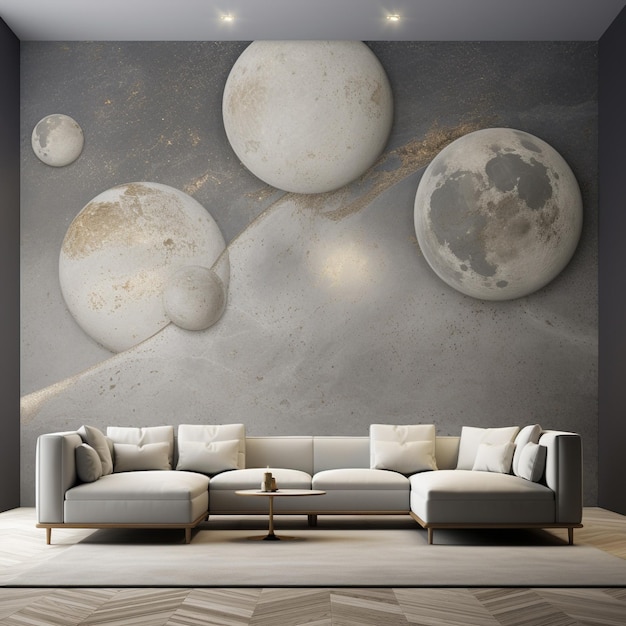 Phases de la Lune inspirées du marbre