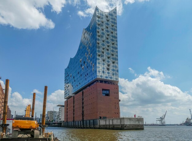 Photo la philharmonie de l'elbe à hambourg