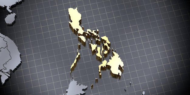Philippines pays forme illustration 3D