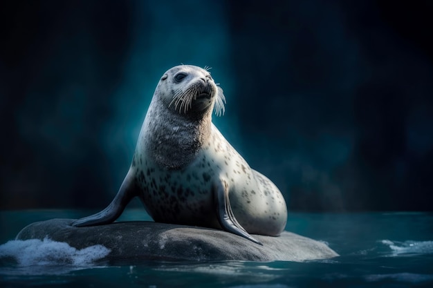 Phoque dans l'habitat