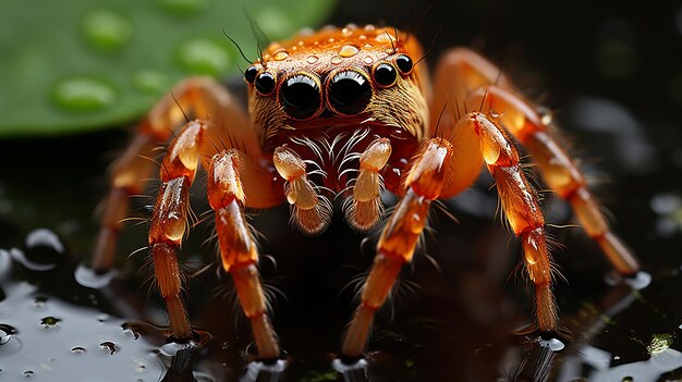 Une photo 3D d'une araignée