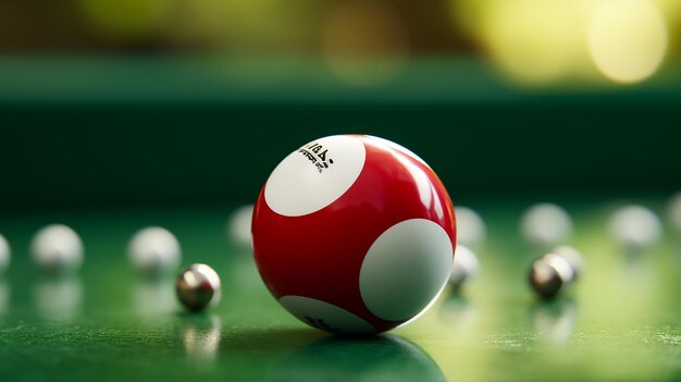 Une photo 3D d'une balle de snooker