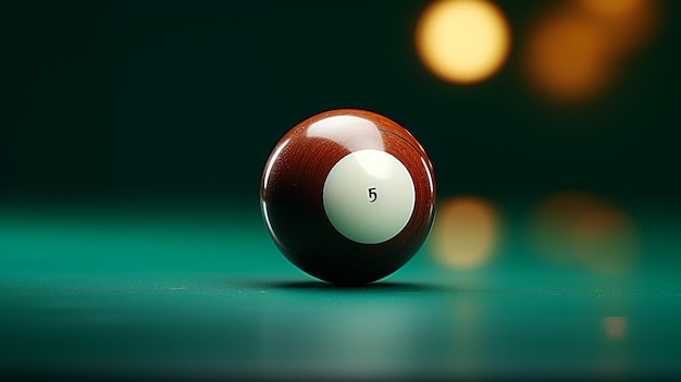 Une photo 3D d'une balle de snooker