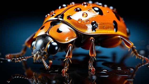 Photo 3D d'une coccinelle