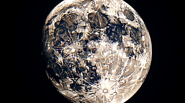 Photo 3D détaillée de la lune photo biographique