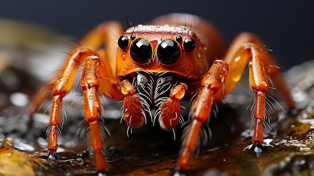 Une photo 3D du papier peint d'araignée