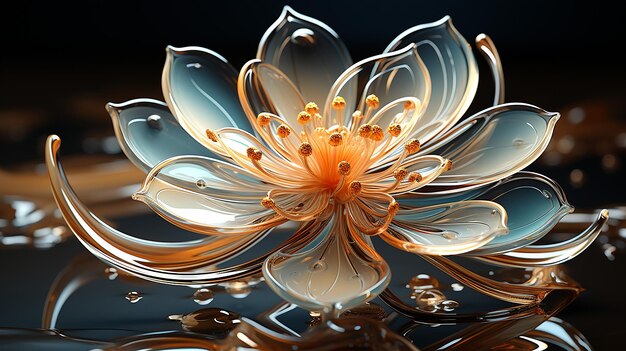 Une photo 3D de fleurs