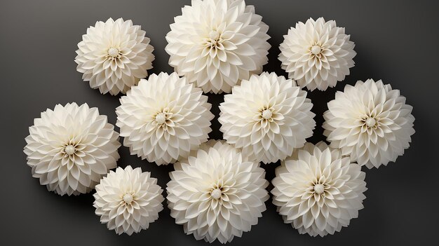 Photo une photo 3d de fleurs