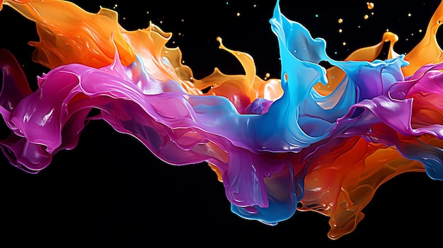 photo_3d_flowing_paint_Stroke