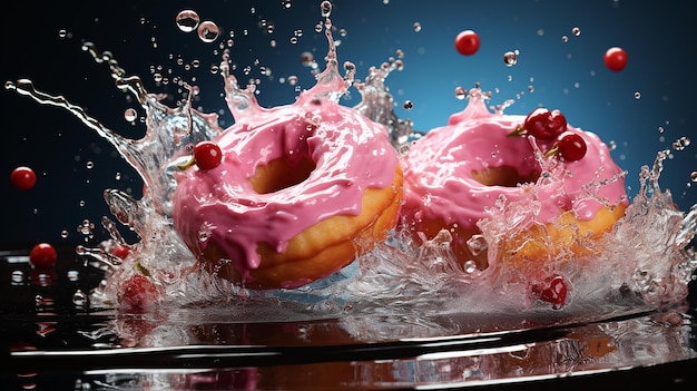 Photo une photo 3d d'un fond d'écran de donut