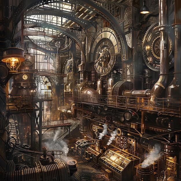 Photo 3D d'une grande pièce métallique de la machine