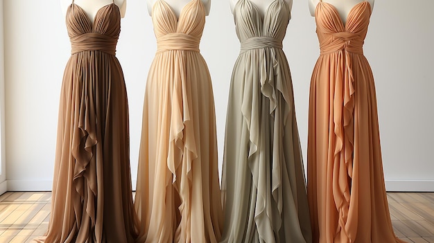 Photo 3D de jolies robes de créateurs pour fille