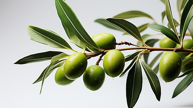 Photo une photo 3d d'une olive sur un fond plat