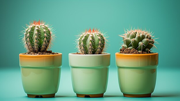 Une photo 3D d'un papier peint de la fleur de cactus