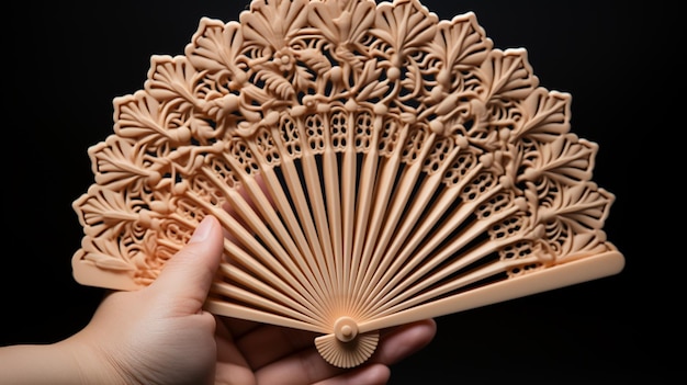 Photo une photo 3d d'un papier peint pliable en fan chinois