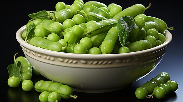 Photo une photo 3d d'un papier peint de pois verts