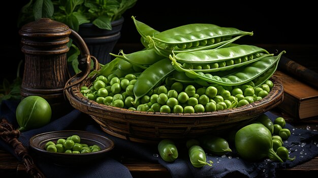 Photo une photo 3d d'un papier peint de pois verts