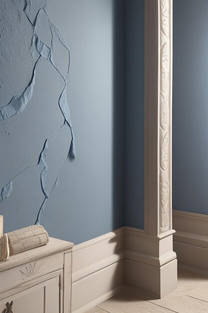 photo abstraite grunge relief décoratif stuc bleu marine texture mur grand angle fond coloré