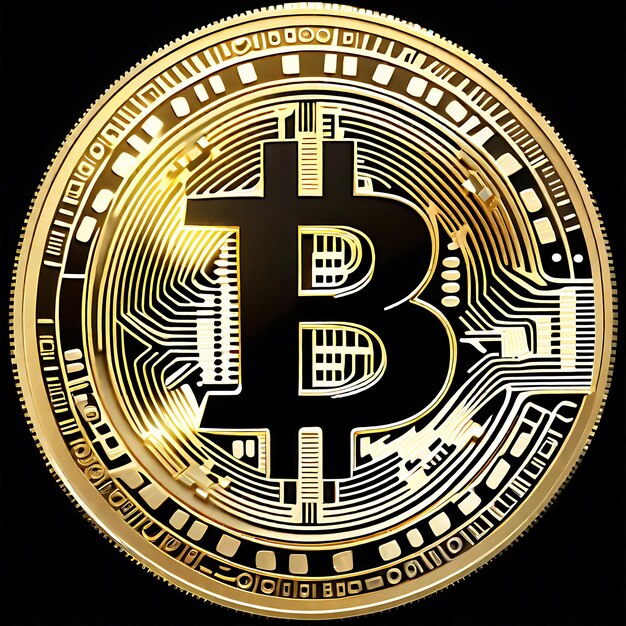 Photo photo d'affaires en bitcoins en or