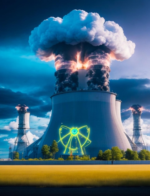 photo ai fond d'énergie nucléaire innovation future de la technologie de rupture