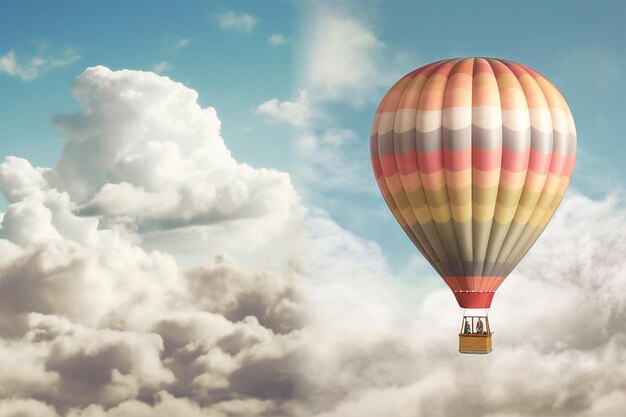 photo ai montgolfière générative et nuages