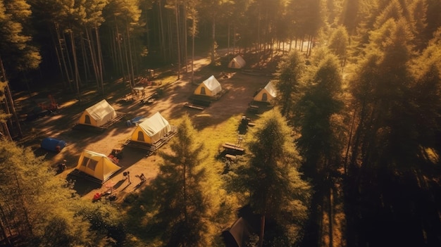 photo de l'ambiance calme du camp