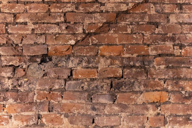 Photo de l'ancien fond de clôture de mur de brique antique ou concept de texture