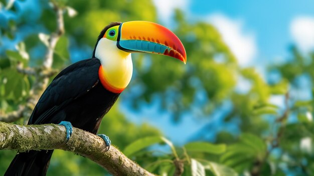 Une photo d'un animal sauvage avec un ciel en arrière-plan