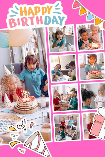Une photo d'anniversaire blanche et simple