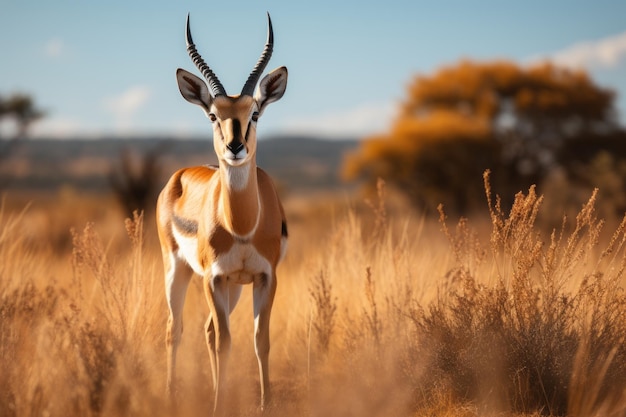 photo d'antilope lumière naturelle objectif 50mm générative ai