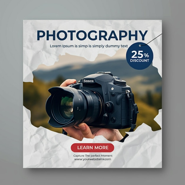 une photo d'un appareil photo qui dit photo du photographe