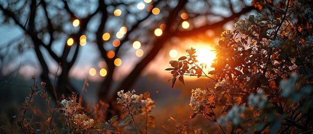 Photo une photo d'un arbre avec le soleil au fond