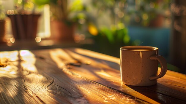 Photo d'un arôme d'espresso rituel du matin réveillant le jour