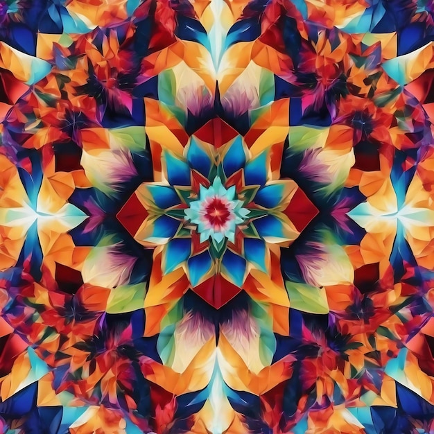 Photo d'arrière-plan abstraite et colorée du caléidoscope