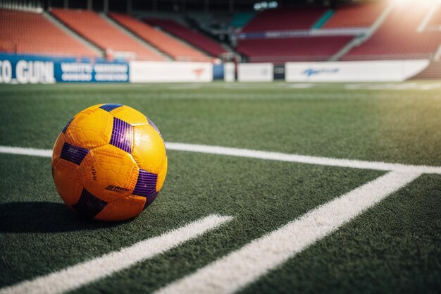 photo ballon de football sur l'herbe