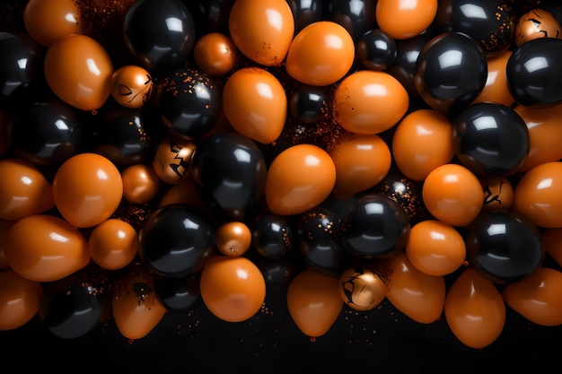 Photo des ballons orange et noirs