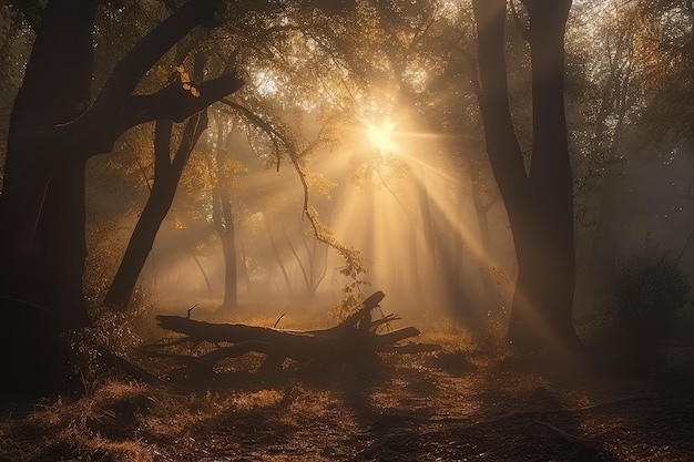 Photo de beaux paysages de forêt avec vue sur la nature