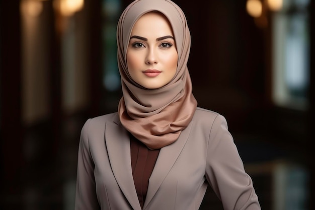 Une photo d'une belle femme en hijab