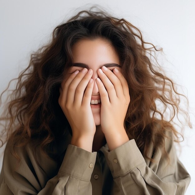 photo d'une belle femme se lavant le visage