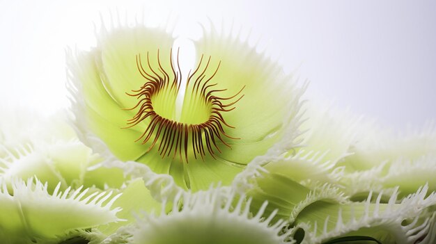 Photo de la belle fleur de Venus Flytrap isolée sur un fond blanc