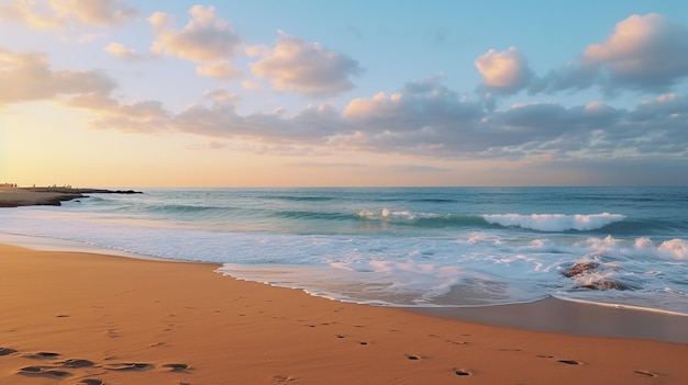 Une photo d'une belle plage accueillante