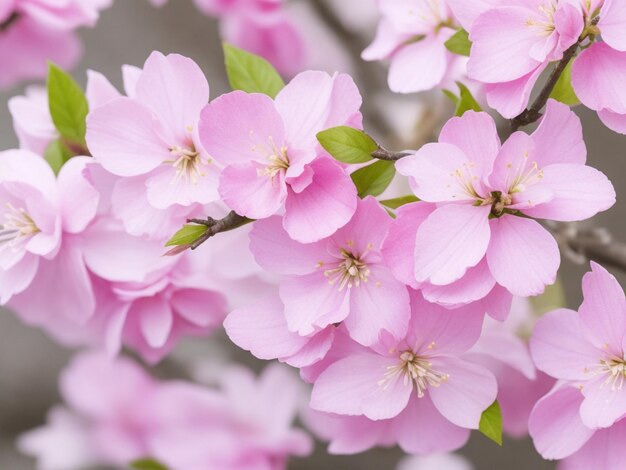 Photo photo de belles petites branches de fleurs roses