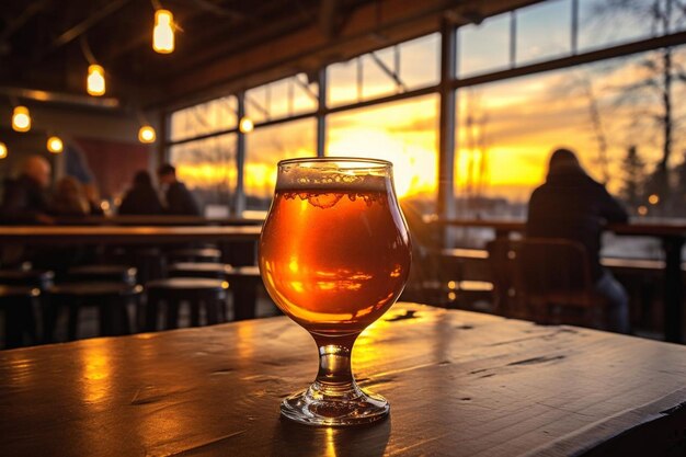 Photo une photo de la bière de la salle de baignade triumph