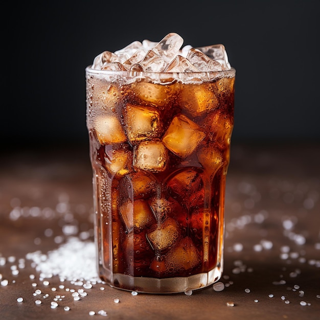 photo boisson de cola fraîche dans un verre