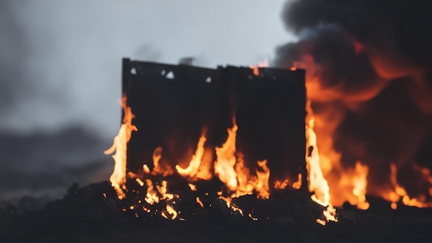 photo brûlant forêt réchauffement climatique feu de forêt photographie